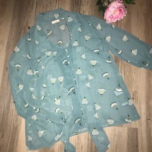 NWT Eva Mendes NY&C umbrella blouse